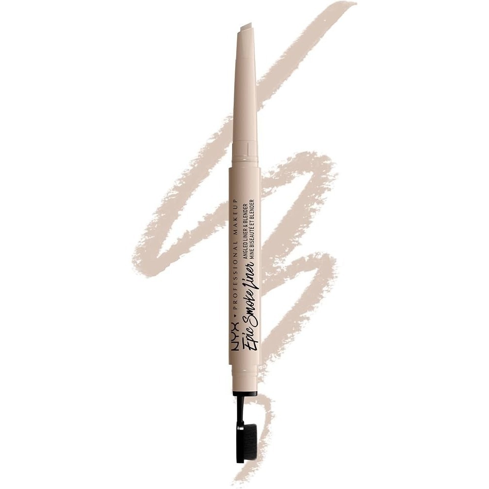 NYX Epic Smoke Liner  Smokey Eyeliner White Smoke Angled Tip & Blender Brush